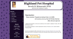Desktop Screenshot of highlandpethospital.net