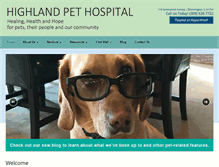 Tablet Screenshot of highlandpethospital.com